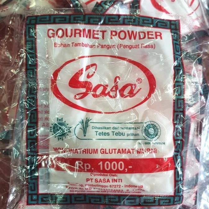 

Bumbu Penyedap Rasa Sasa 1000 - 1 Pak isi 20 Bungkus - MSG / Micin