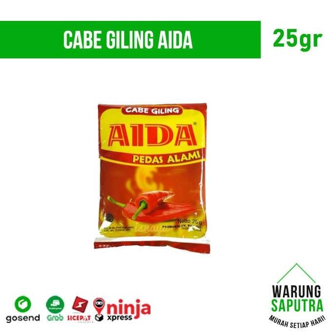 

Cabai Giling / Cabe Bubuk AIDA Pedas Alami Sachet 25g
