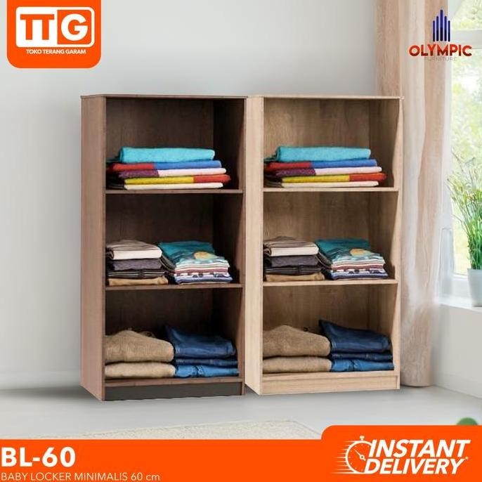 OLYMPIC BL 60 Baby Locker / Lemari Pakaian Anak Minimalis Dengan Rak 60 cm GM