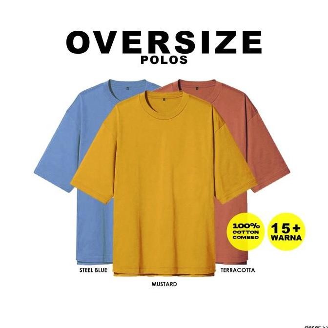 Kaos Polos Oversize Pria | Kaos Oversize Pria Polos Tanpa Saku