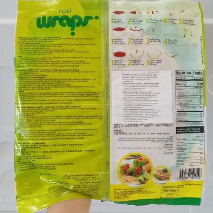 

Kawan Food Roti Wrap isi 6 lembar 340 gram