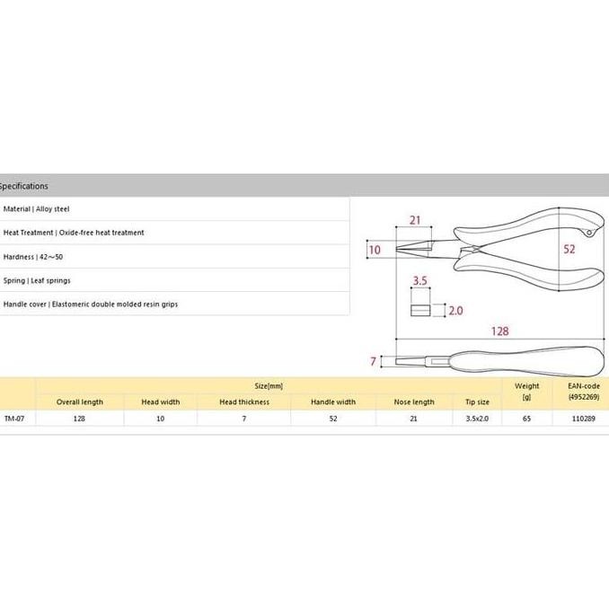Tang Tsunoda TM07 Flat Nose Plier
