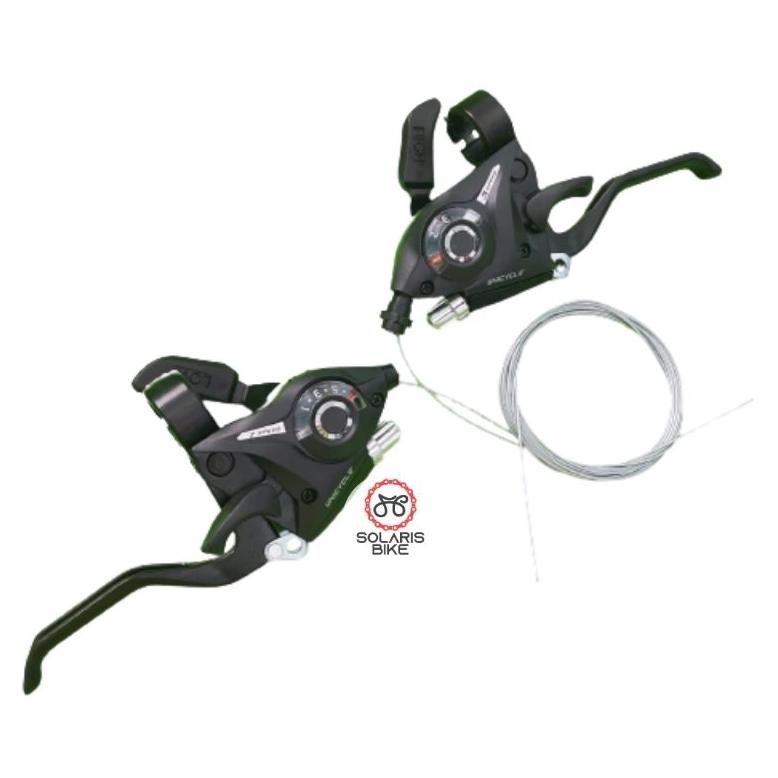 Flash Sale Gha-68 Shifter Operan Gigi Sepeda Mtb 3*7 Handle Alloy 1Set Kiri Kanan Handel Sifter Fede