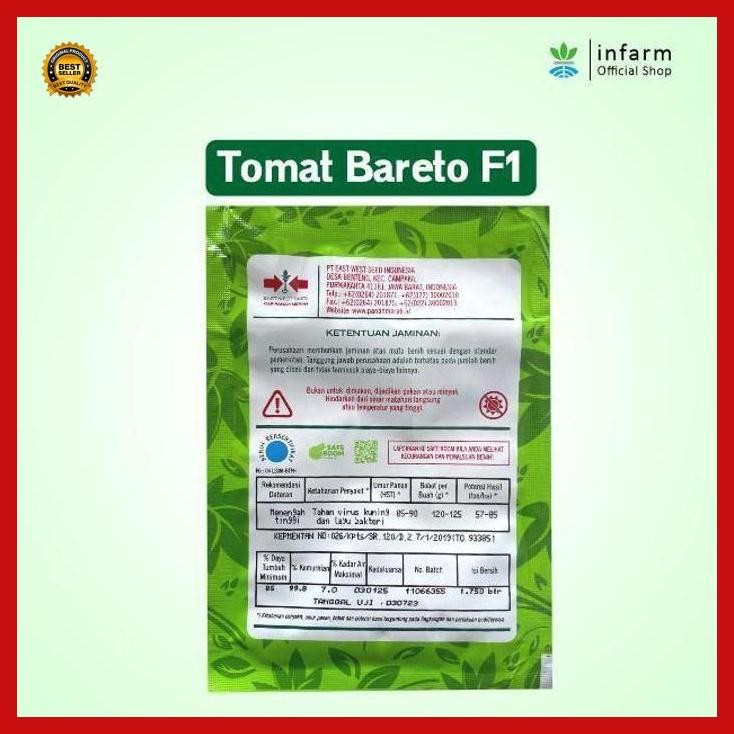 (Terbaru) Infarm - Bibit Tomat Bareto F1 Benih Tomat Bareto 1750 Biji Original Bestseller