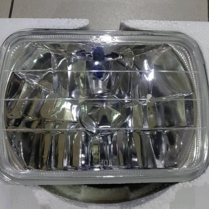 Lampu Headlamp Depan Besar H4 Kristal Cristal Kotak 7 Inchi