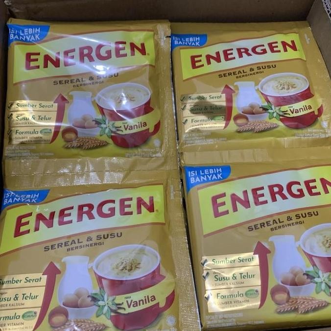 

Energen sereal vanila 34g 1 renteng isi 10 sachet
