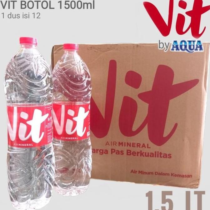 

Vit air mineral botol 1500ml harga pas berkualitas by aqua 1,5 liter