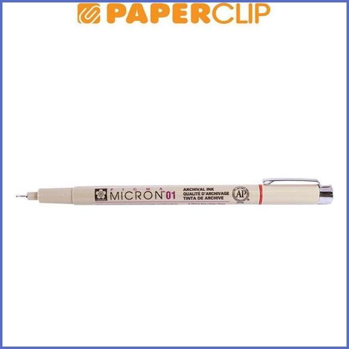 

STOCK NEW BALLPOINT SAKURA PIGMA MICRON 01 RED TERLARIS