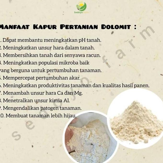 Pupuk Kapur Pertanian KEBOMAS Kemasan REPACK 1Kg