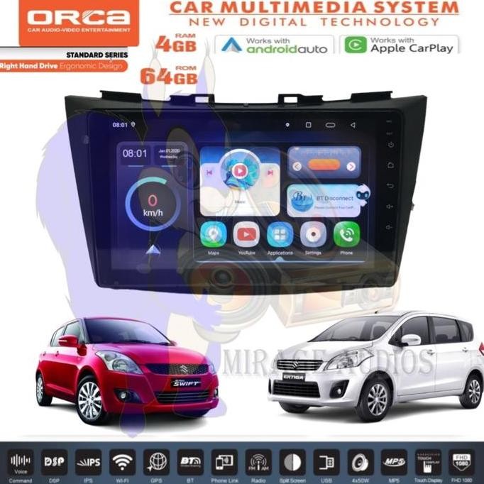 * Head Unit Android 9 Inch Oem Ertiga Lama & Swift 2Gb/32Gb Voice Comand *