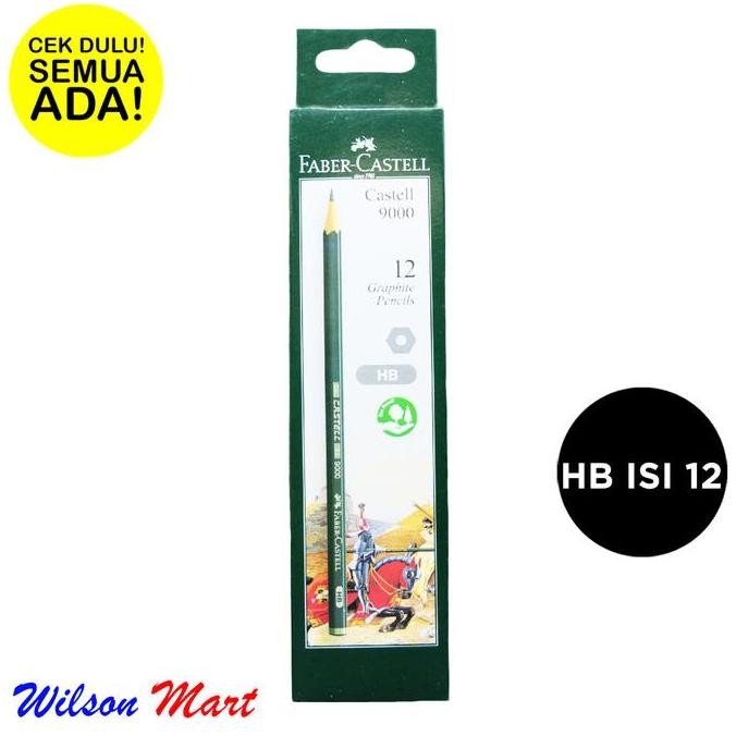 

FABER CASTELL 9000 PENSIL HB BOX ISI 12 BATANG KAYU