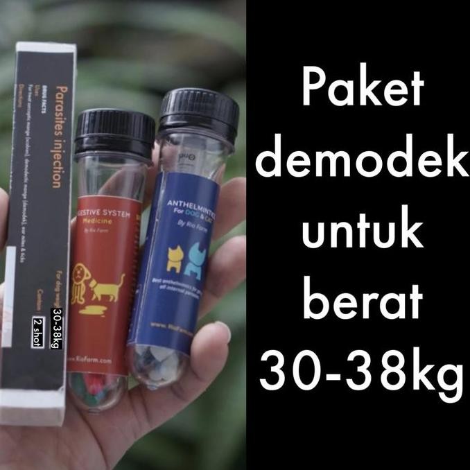 

paket demodek untuk berat 30-38kg CO