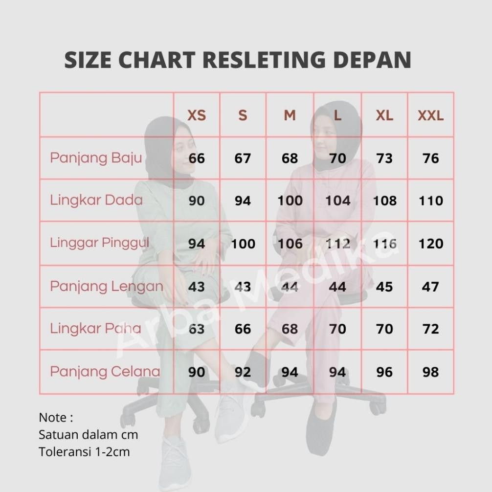 Baju Ok Oka Resleting Depan Lengan 7/8 Dokter Petugas Medis Perawat Jaga Toyobo