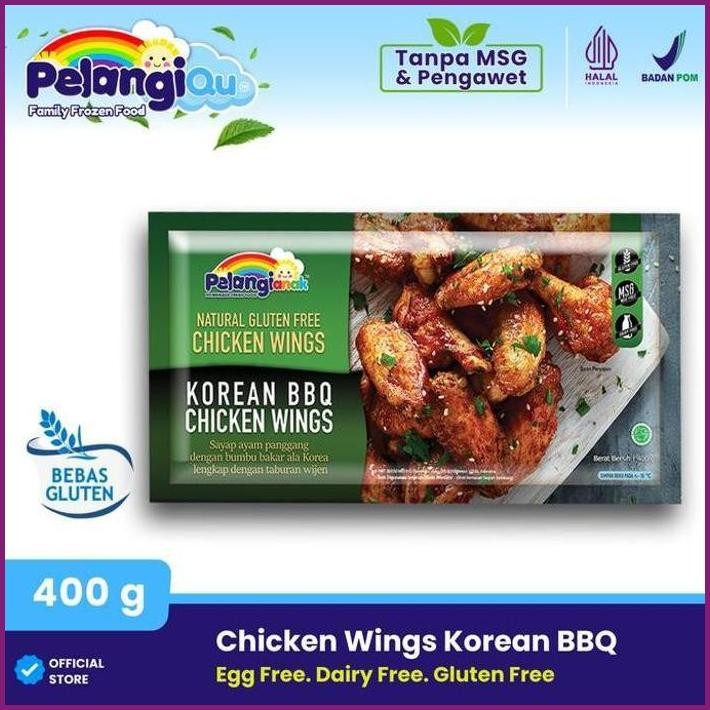 

STOCK READY PELANGI CHICKEN WINGS KOREAN BBQ GLUTEN FREE NON MSG NON PENGAWET TERBARU