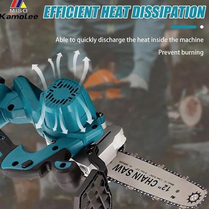 Gergaji Listrik 12" Cordless - Mesin Potong Kayu Baterai 18V/21V Kamolee - Gergaji Potong Kayu Listr