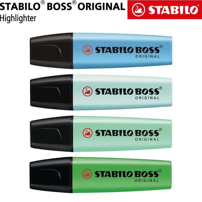 

STABILO SET 4 - BOSS Original Pastel Highlighter Biru Hijau