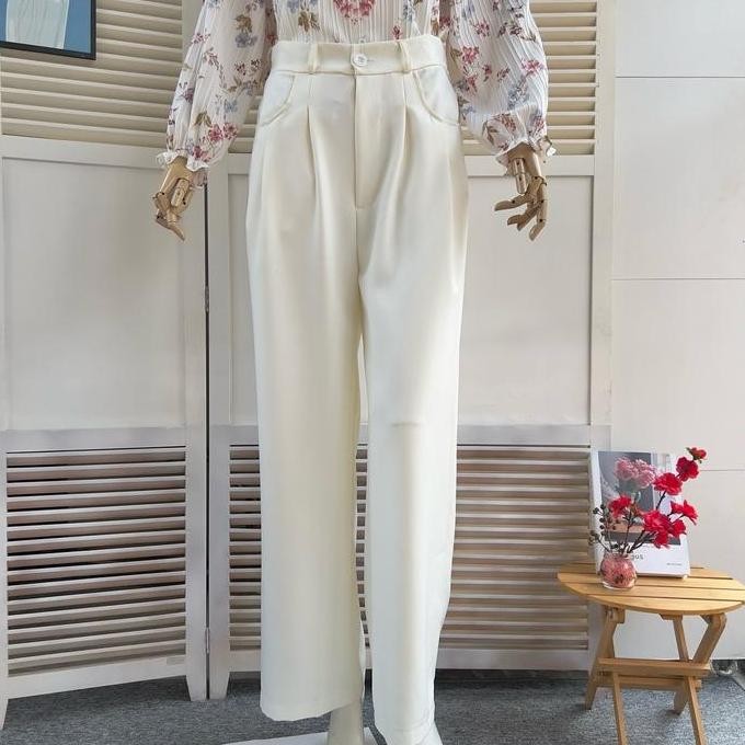 Df289>> Celana Kulot Wanita Basic Hw / Kulot Katun Import / Premium Kulot Kancing Karet Panjang