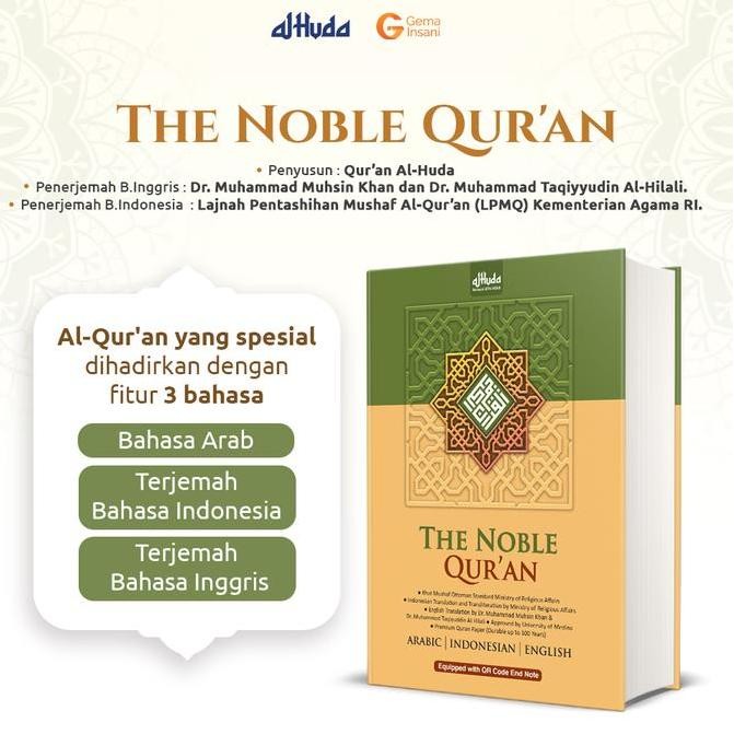Al-Quran Terjemah Bahasa Indonesia - Inggris Ukuran A5 The Noble Quran