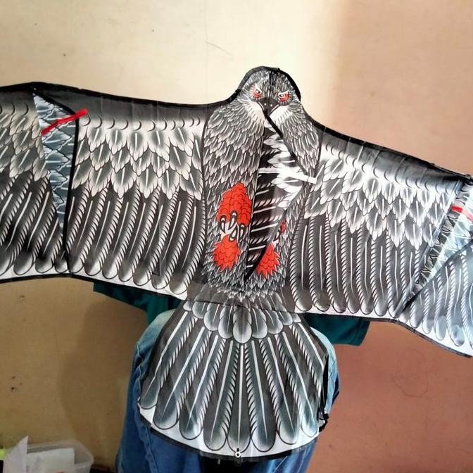 Layangan elang parasut JUMBO + layangan lipat