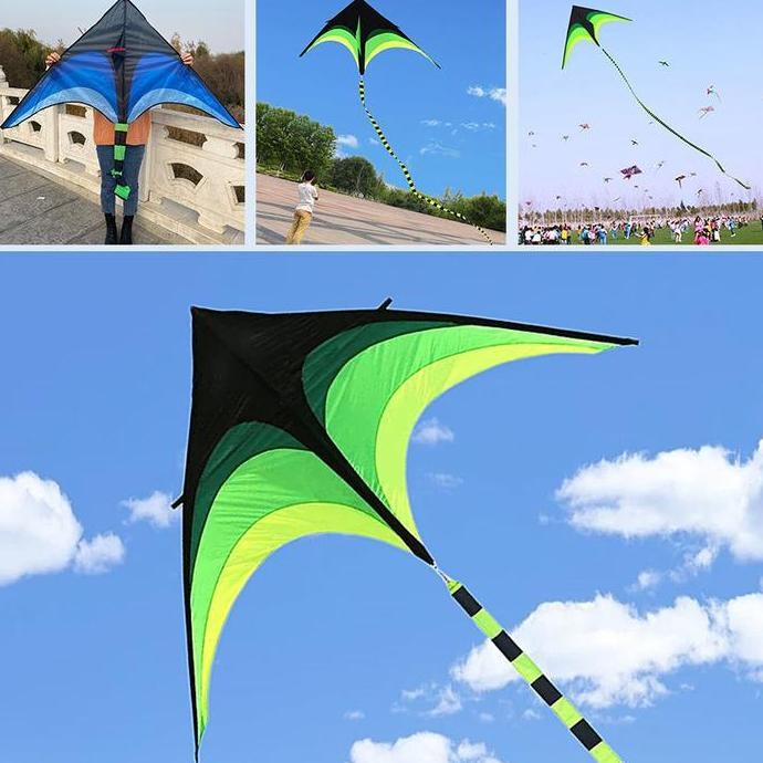 Layangan Lipat Kain Karakter Jumbo Mainan Layangan Pantai Besar Layangan Ekor Panjang Layang Layang 