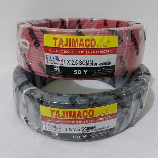 Kabel Listrik Tunggal Tajimaco NYA 2,5mm (50 Yard)
