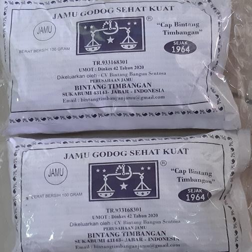 

HS jamu godog sehat kuat "cap bintang timbangan