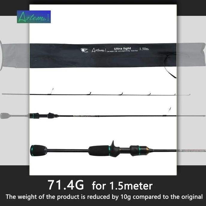 Artemis Rod Casting Fishing Rod Spinning Joran Pancing UL Power Solid jigging Rod Lure Outdoor rod m