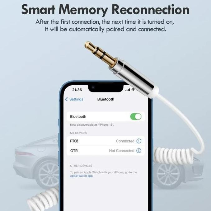 Car Audio Bluetooth Receiver Blutut Mobil Adapter Handsfree Usb Aux 5.0 - Rt08 Original Allshop