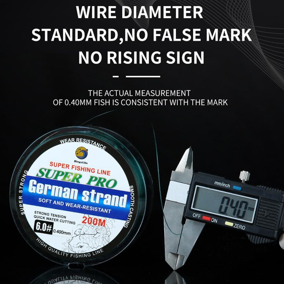 [Kecil Tali Pancing 200M Senar Anti Kriting Mudah Tenggelam Senar Pancing Nilon Kuat Ic-98