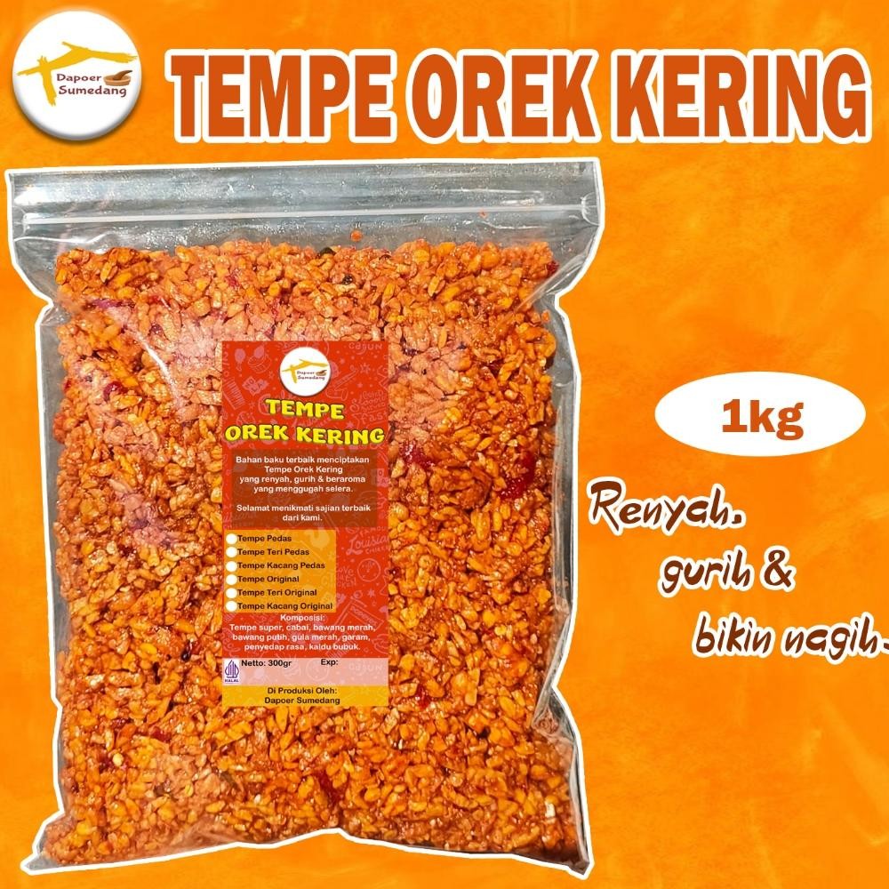 

TERMURAH KERING TEMPE 1kg/TEMPE OREK TERI KACANG/OREK TEMPE PEDAS BALADO/PEDAS MANIS Siap kirim