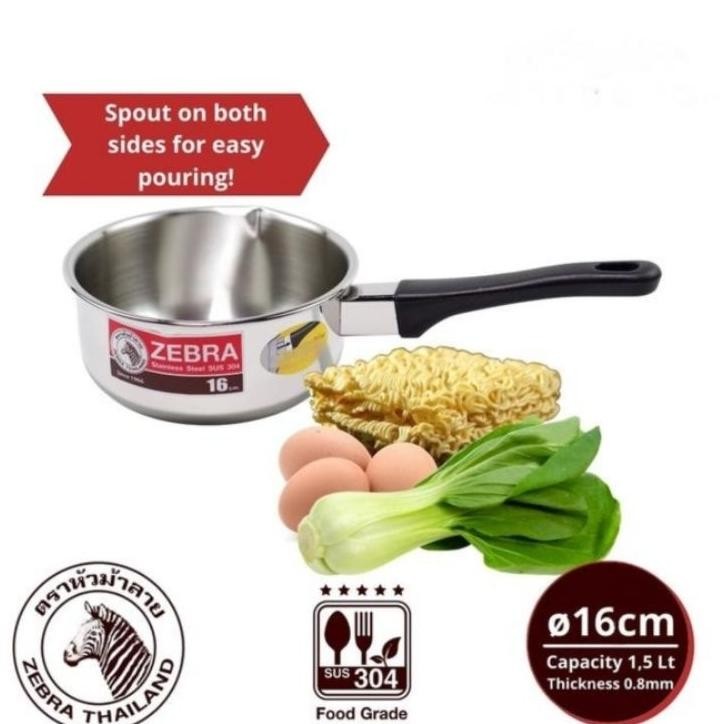 Panci Susu Panci Indomie Panci Masak Sauce Pan Stainless Steel Zebra Thailand