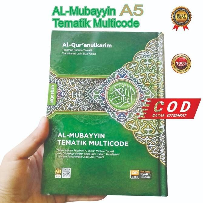 AL-Mubayyin Al Qur'an Terjemah Perkata Tematik Multicode Lengkap 1 Sampai 30 Juz Size A5 (22 x  15  