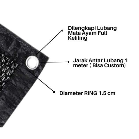 Paranet Nylon Asli 95% Lebar 3 Meter Jaring Tanaman Anti Sinar Matahari