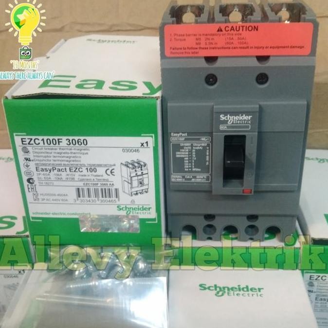 Promo MCCB EZC100F/EZC100F3060 60A 3P SCHNEIDER COD