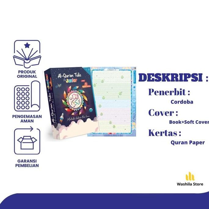 Al Quran B5 MUSHAF TULIS for JUNIOR Metode Follow The Line Plus Hafala