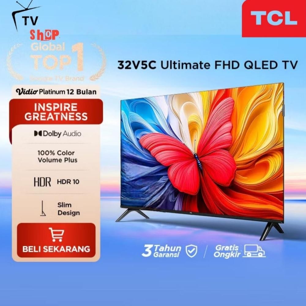''Terlaris" Tcl 2K Qled Tv Vc - 2K Fhd - Qled 32 Inch 32Vc Murah