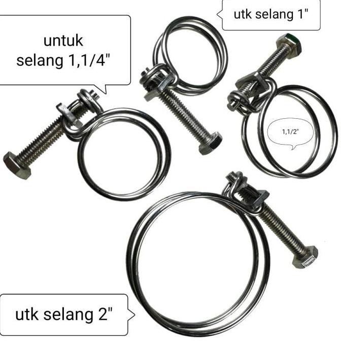 klem selang air heavy duty superior hose clamp kawat baja stainless steel kleman tekanan tinggi high