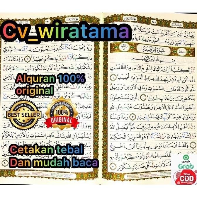 Al Quran Besar Jumbo Lansia A3 Tajwid warna Tanpa Terjemah Non Latin