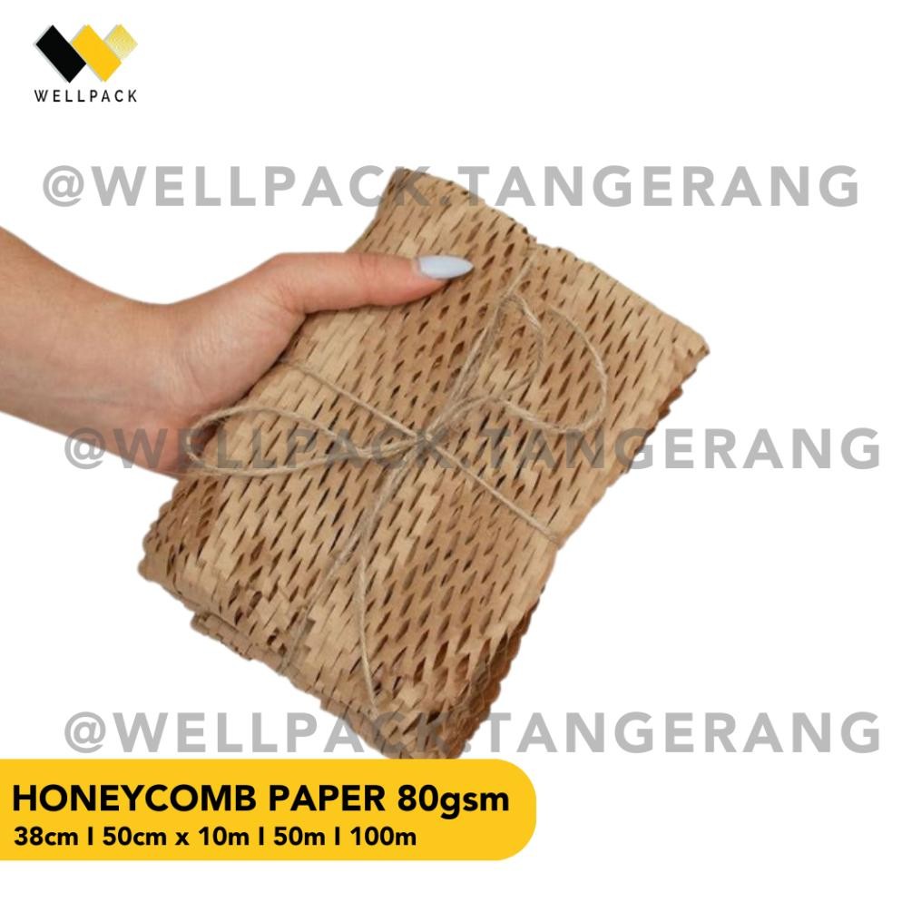 

Honeycomb Paper Wrap Warna Brown Kertas Hexa Eco Friendly Pengganti Bubble Wrap