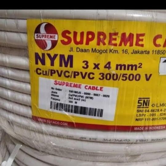 Promo Kabel listrik tufur supreme NYM 3x4 mm 3x4mm 50m 50meter 50 m putih COD
