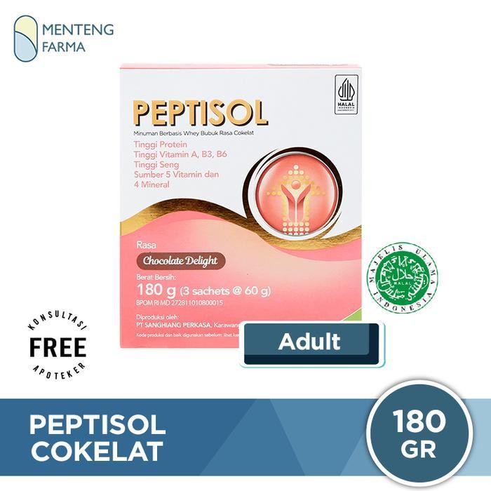 

HS Peptisol Chocolate 189 Gram - Susu Tinggi Protein Masa Pemulihan