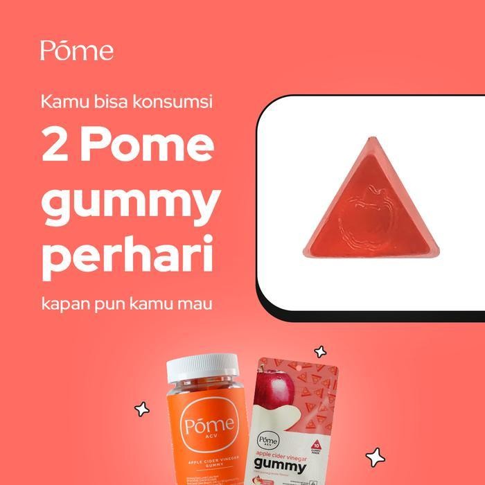 

Paket 3 Botol Pome Gummy Cuka Apel Suplemen Diet Vegan