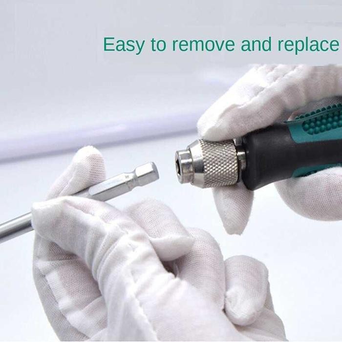 FMT Obeng Set Reparasi Magnetik Serbaguna 9 in 1 Obeng Bengkel Motor Lengkap Set Obeng Minus Plus Le