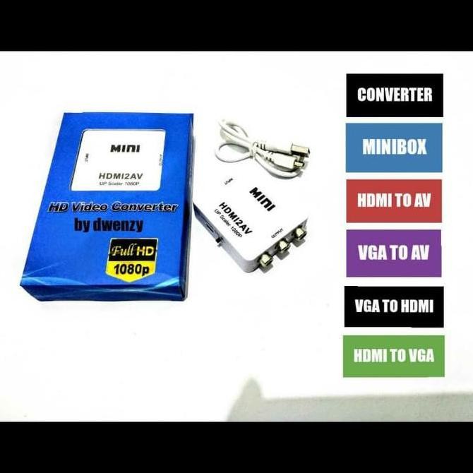 Terbaik Converter Vga To Hdmi Mini Box 100% Ori