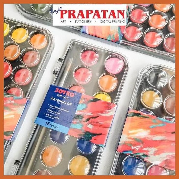

(ATK) JOYKO WATERCOLOR BLOCK 16/28/36/48 WARNA WC-3 / CAT AIR JOYKO ALAT TULIS LUKIS SEKOLAH KULIAH GAMBAR KANTOR