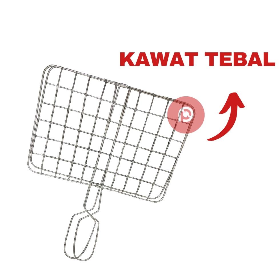 Bisa Cod Alat Panggang Stainless Jepit Mini Serbaguna | Panggangan Ikan Mini | Panggangan Jepit Mini