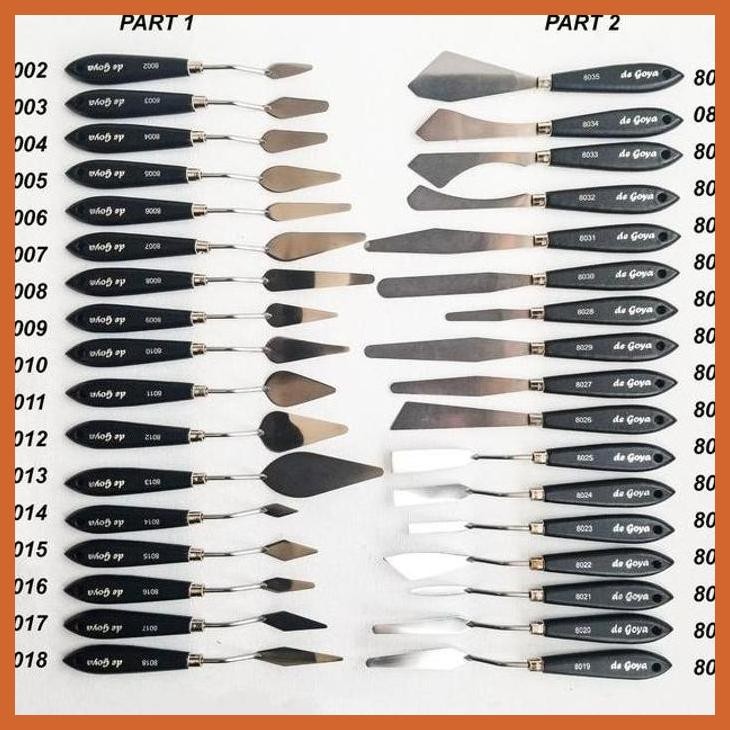 

(ATK) PISAU PALET DE GOYA PART 2 / PAINTING KNIFE / PALETTE KNIFE ALAT TULIS LUKIS SEKOLAH KULIAH GAMBAR KANTOR