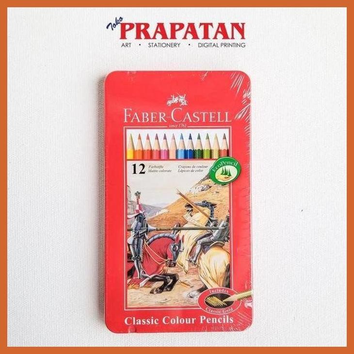 

(ATK) PENSIL WARNA CLASSIC FABER CASTELL 12 WARNA TIN CASE 11-58-44 / COLOUR PENCILS ALAT TULIS LUKIS SEKOLAH KULIAH GAMBAR KANTOR
