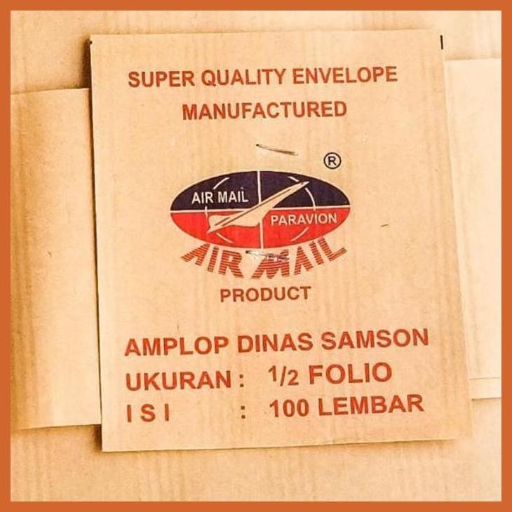 

(ATK) AMPLOP COKLAT POLOS 1/2 FOLIO AIR MAIL / AMPLOP DINAS SAMSON ALAT TULIS LUKIS SEKOLAH KULIAH GAMBAR KANTOR