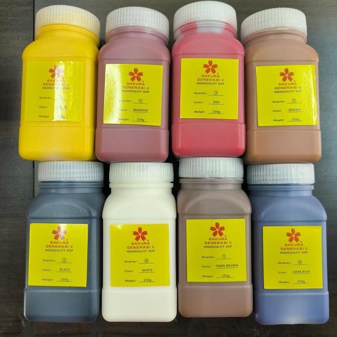 

DE65 - CAT SAKURA GENERASI 2 @250G, ISI PER BOTOL 0.25KG 250GRAM LEATHER EDGE OIL